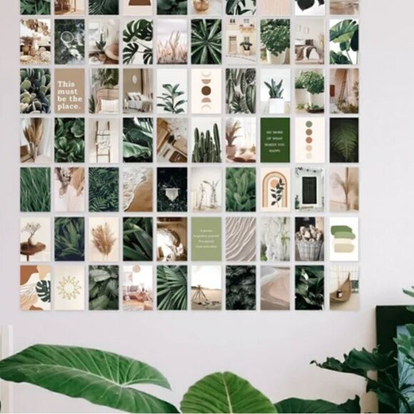 50 Pcs Aesthetic Pictures Wall Collage Kit 4x6 green/tan - Picture 5 of 5
